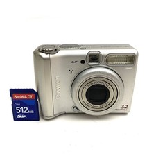 Canon PowerShot A510 3.2 MP 4X Zoom Lens Digital Camera Silver Tested W/ SD Card
