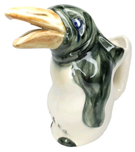 Vintage 1950s TAAC Alaska Souvenir Ceramic Tufted Penguin Pitcher New Arrival