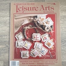 Leisure Arts Illustrated Magazine Feb 1989 Cross Stitch Knit Crochet Crafts