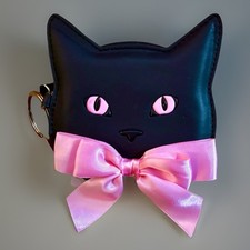 Bolsa de cambio de cabeza de gato de Halloween Bath & Body Works arco rosa.