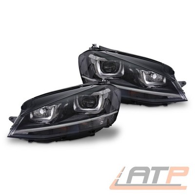 2x SCHEINWERFER SET L+R XENON D3S/H7 MIT TFL MIT STELLMOTOR FÜR VW GOLF 7 5G BA