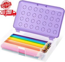 Plastic Pencil Box, Large Pencil Case, Clear Pencil Boxes FREE SHIPPING