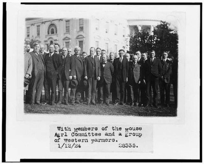 Calvin Coolidge,White House lawn,House Agricultural Committee,farmers,1924