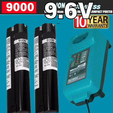 2 Pack For MAKITA 9000 Battery / Charger 9.6Volt Ni-MH 9001 9033 6095D 193890-9