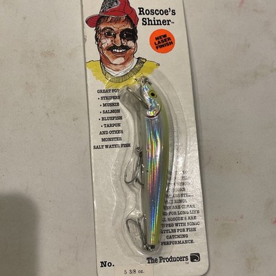 THE PRODUCERS ROSCOE'S SHINER #5 FISHING LURE 3/8 OZ 4 1/2  LASER FINISH 5746