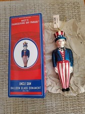 2002 Macys Uncle Sam Balloon Glass Christmas ...