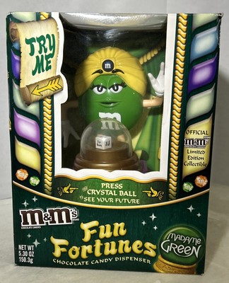M&M s Fun Fortunes Madame Green Crystal Ball Chocolate Candy Dispenser