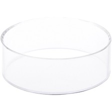 Plymor Clear Acrylic Beveled Ball or Sphere Display Holder Stand, 1.75" H x 5" W