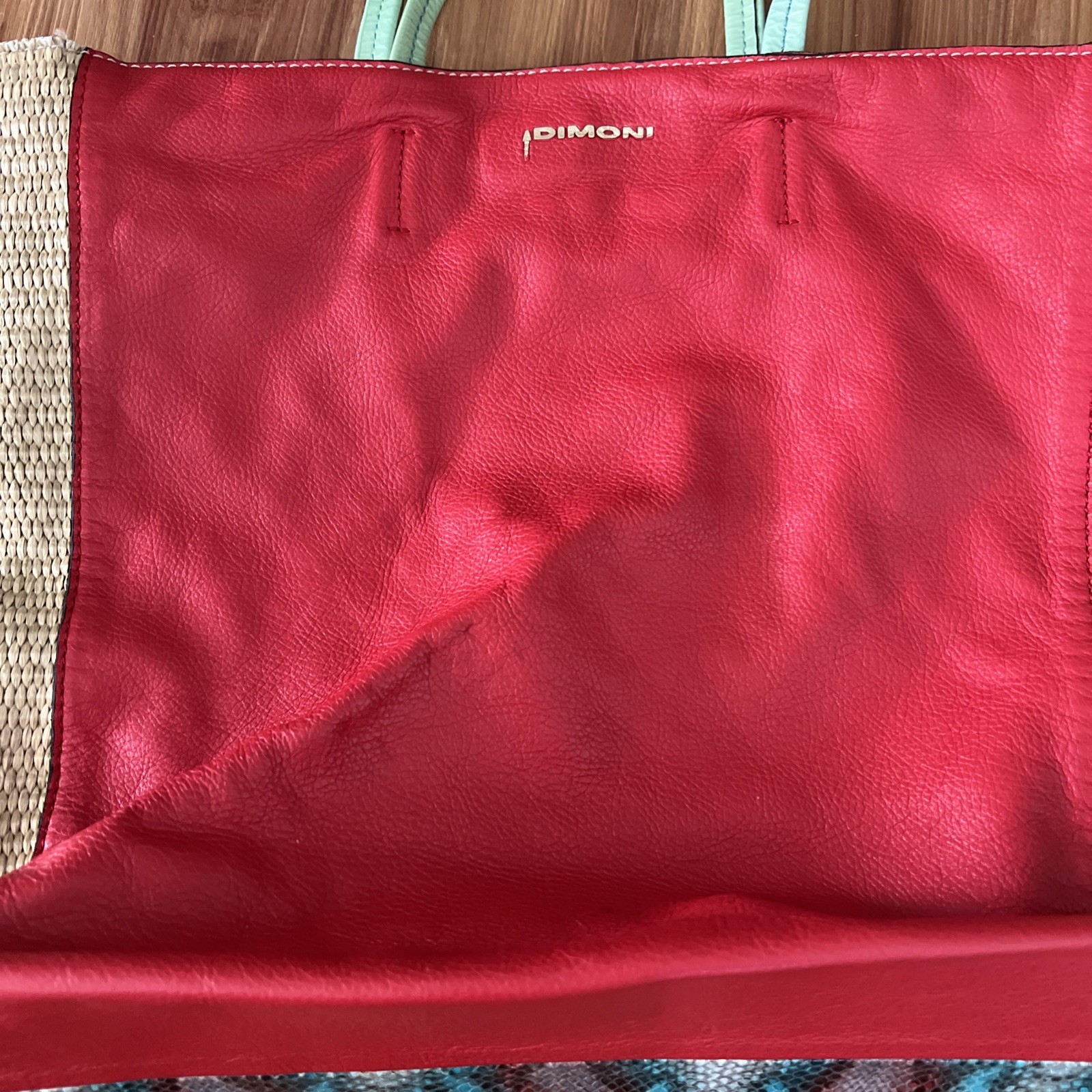 Dimoni Red Genuine Leather Python Snakeskin-like … - image 8