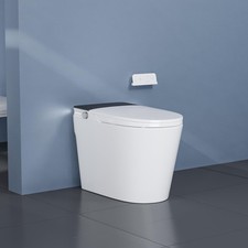 Smart Toilet,Heated Seat Auto Flush,Foot Sensor Operation,Warm Water,AutoFlipCov