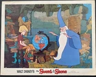 SWORD IN THE STONE  young King Arthur & Merlin the Wizard Disney lobby card 6879
