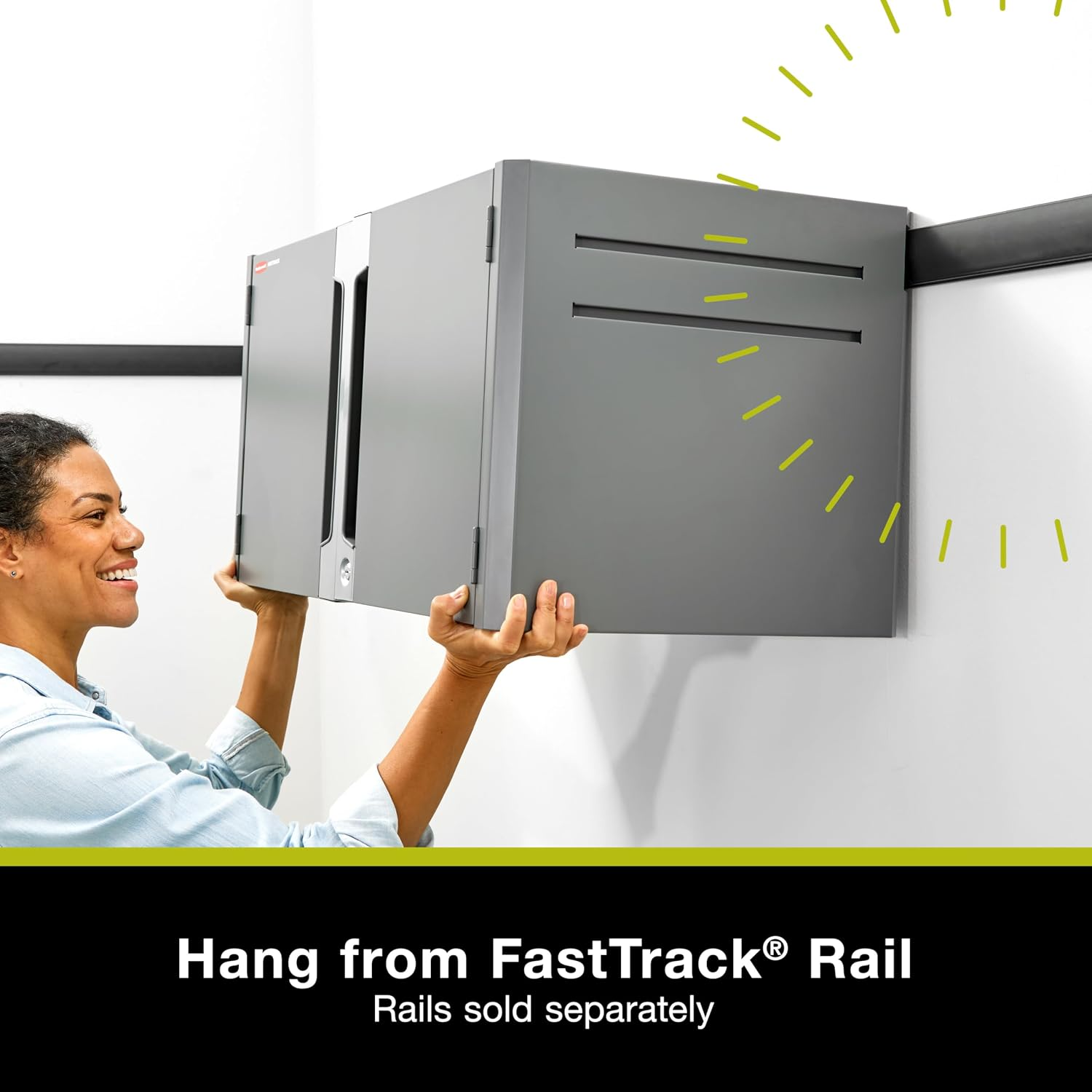 Rubbermaid Fasttrack Single 2-Door Cabinet, Garage Storage Systems ...