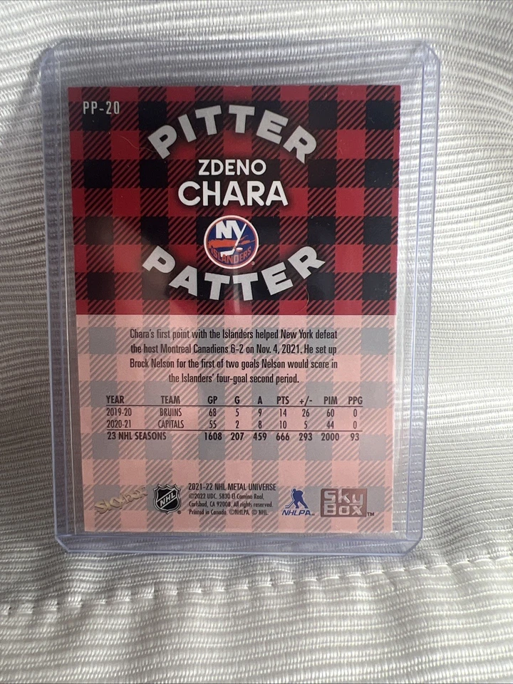 2021-22 Skybox Metal Universe - Pitter Patter Zdeno Chara #PP-20 Gold /99 - Image 3 of 3