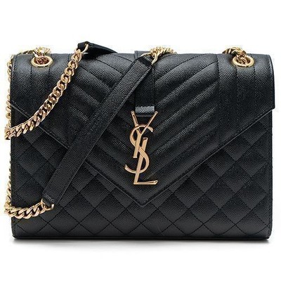 Saint Laurent Schultertasche gesteppt Envelope Medium 600185-BOW91-1000 [U]