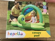 Hapello small Paddling Pool With Canopy
