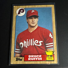 Topps 1987 Bruce Ruffin Philadelphia Phillies Rookie #499 Baseball Card. rookie card picture