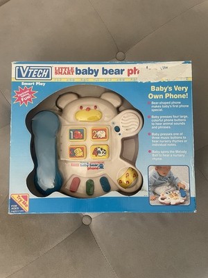 Vintage Vtech Baby Bear Phone 1993 Fully Boxed Rare Collectors Collectable Item