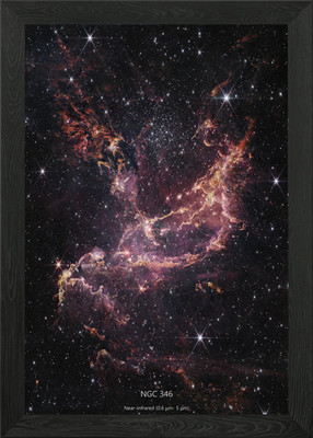 NGC 346 Framed Wall Art Poster Canvas Print Picture