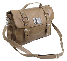 LORENZ COWHIDE REAL LEATHER BRIEFCASE OFFICE BAG SATCHEL ACROSS BODY BAG