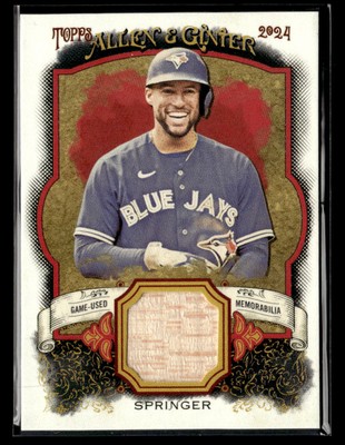 2024 Topps Allen & Ginter #AGR-GSPa George Springer bat card Toronto Blue Jays
