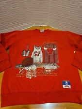 Vintage 1990s Chicago Bulls Michael Jordan Basketball Nutmeg Sweatshirt Size XL