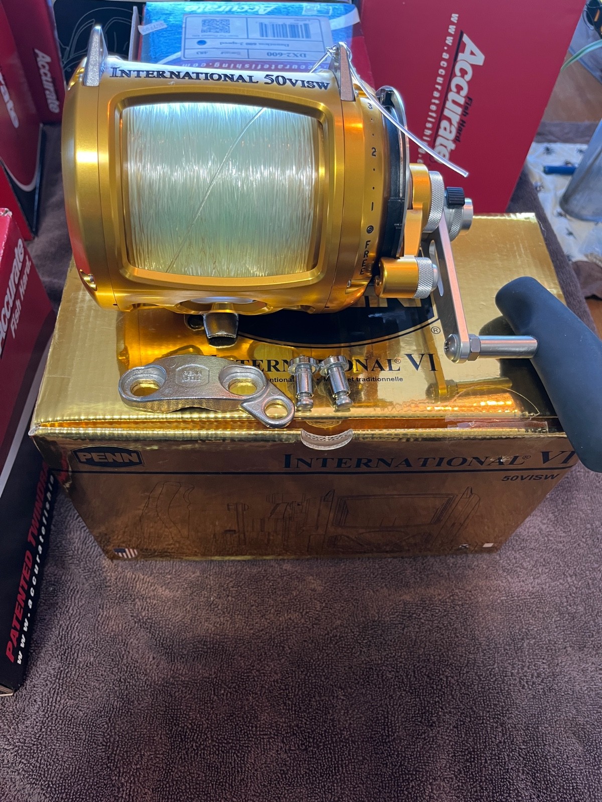 Penn International VISW 2 Speed Trolling Reel with braided l