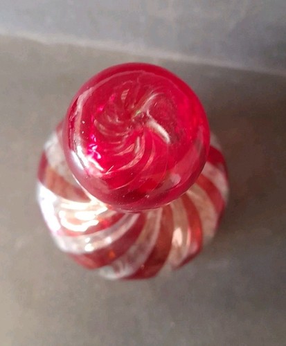 Murano Glas Karaffe von Fratelli Toso, Design mit rotem Band - Bild 3 von 8
