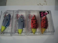 4 - BILL LEWIS RAT-L-TRAP HOT TAILS ALL 1/2 OZ MIXED NIP (HARD TO FIND)