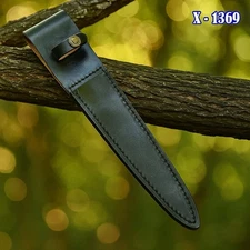 Leather Sheath For Straight Fixed Blade Knife Up To 6.5”Blade Double Edge Dagger