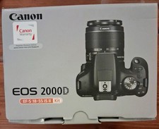 Canon EOS 2000D Digital SLR Camera 24.1MP EF-S 18-55 IS II KIT - Black