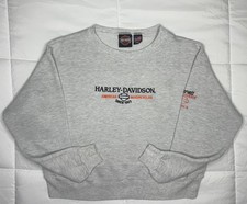 Vintage Harley-Davidson Crewneck Sweatshirt 90s USA Made Size M Full Embroider