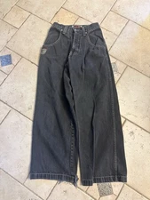 Vintage 90s Baggy Black Jnco Smoke Stack 179 Jeans 27x30