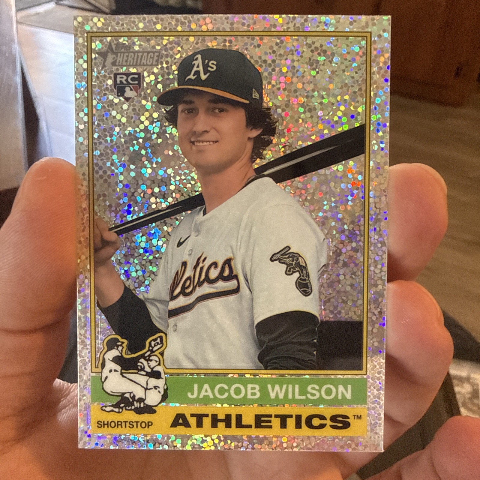 2025 Topps Heritage - Jacob Wilson #15 Chrome Silver Sparkle Refractor (RC)