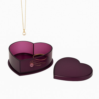 Heart Shaped Storage Box   Purple Organizer for Jewelry, Candy, Gifts, 4.5''