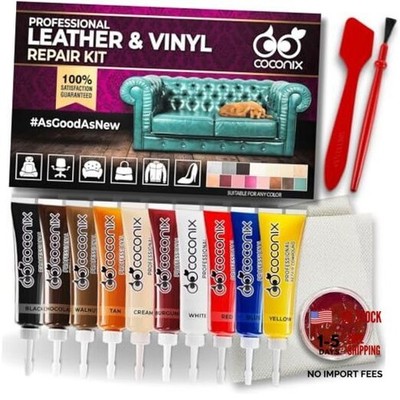 Leather & Vinyl Repair Kit | Fix Tears, Holes, Scratches, and Peeling on