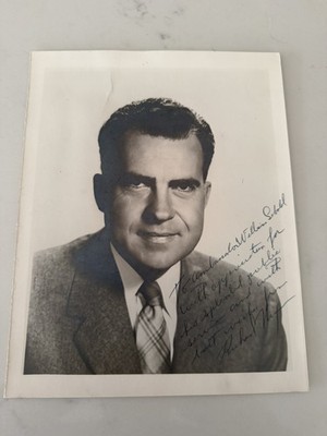 Richard Nixon signed Photo to William J Sebald US Ambassador