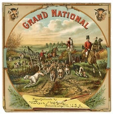 GRAND NATIONAL Caddy Crate Label || Watson and McGill, Antique