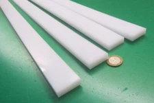 Hdpe White Bar 3/8" (.375") Thick x 1.25" Wide x 24" Long, 4 Units, 8 Ft
