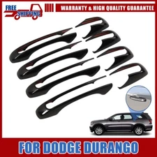 8X BLACK For Chrysler 300C/Durango 11+ Exterior Door Handle COVER TRIM SHELL #B