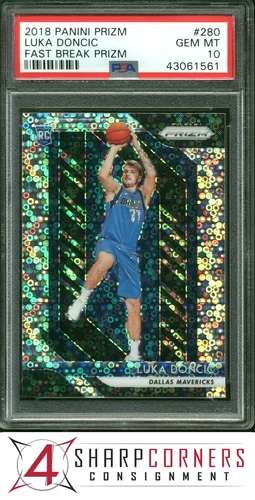 2018 PANINI PRIZM FAST BREAK #280 LUKA DONCIC RC PSA 10