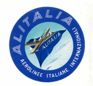 Etiqueta de equipaje de la aerolínea Alitalia #529 | eBay