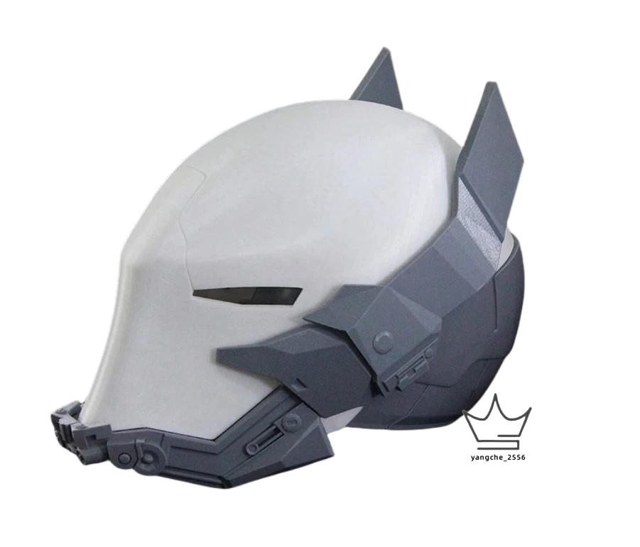 Arkham Knight Batman 1:1 3D Printing Helmet Unpainted White Full Mask Cosplay - Image 4 of 4