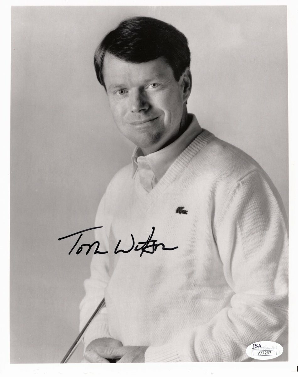 Tom Watson Autographed/Signed Black and White 8x10 Photo JSA 136708 