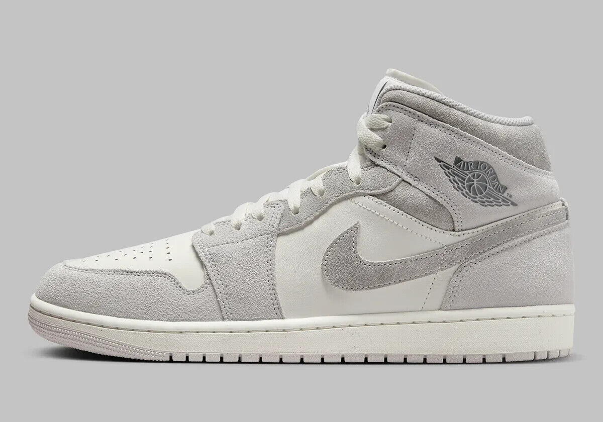 Nike Air Jordan 1 Mid SE Shoes 'Neutral Grey Sail' FQ7720 Nike Air Jordan 1 Mid SE Shoes 'Neutral Grey Sail' FQ7720