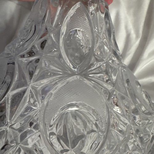 Vintage Peedee Peacocks Eye Lead Crystal Captain Ship Bottom Decanter w/Stopper - Picture 6 of 7