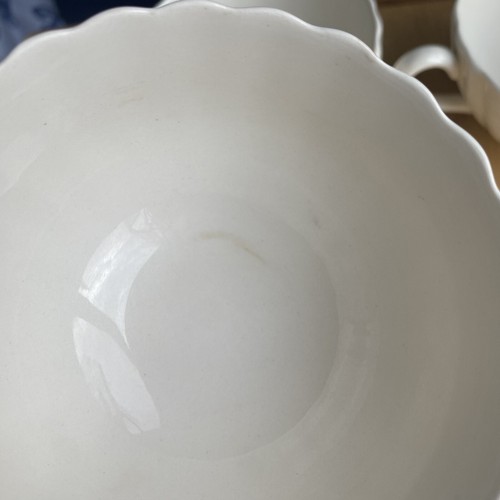 Spode Tea Cup Chelsea Wicker Ivory Scallop Basket Weave c1890 Set Of 5 - Picture 6 of 6