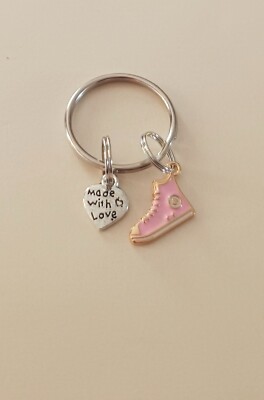 Süße rosa Converse Star Baseballstiefel Schlüsselanhänger Bagcharm süß nützlich tolles Geschenk 