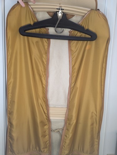 Vintage Samsonite Brown Leather Bi-Fold Hanging Garment Travel Bag Luggage - Picture 4 of 10