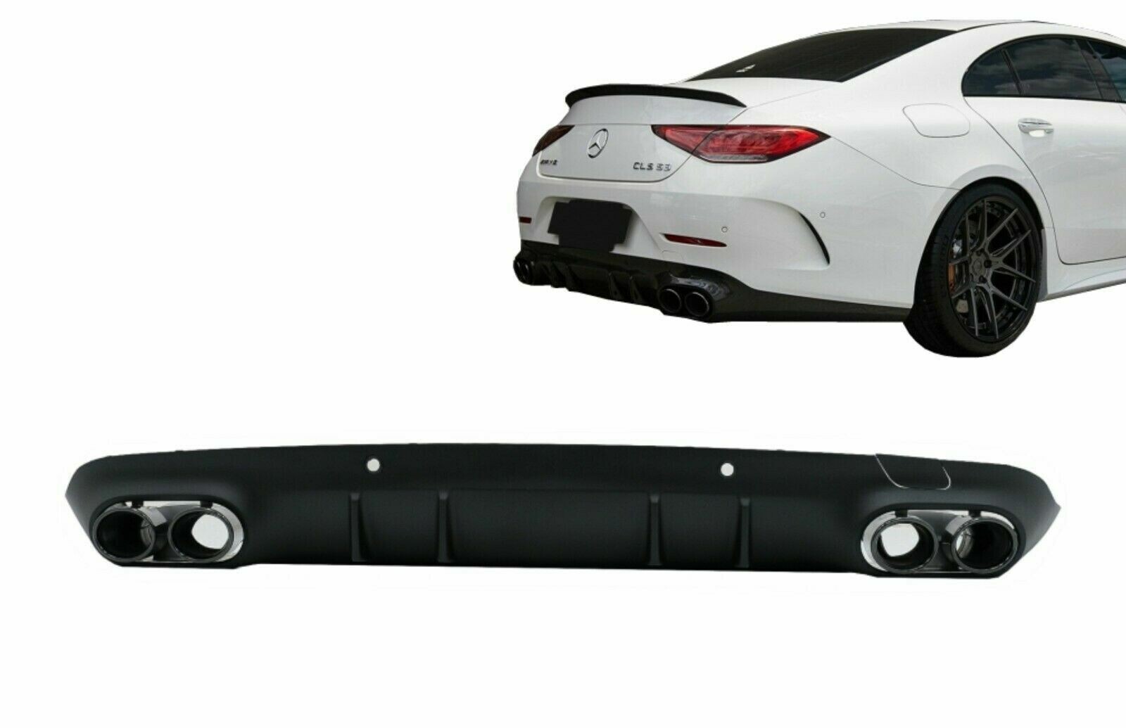Diffuseur look CLS 53 et doubles sorties noires AMG C257