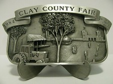 3rd Annual 1984 Clay County Fair Spencer Iowa Tractor Belt Buckle Limited Ed 130